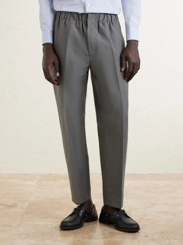 Tapered-Leg Cotton Trousers - FR Tapered-Leg Cotton Trousers - FR