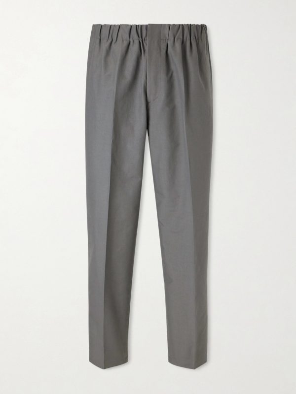Tapered-Leg Cotton Trousers Tapered-Leg Cotton Trousers
