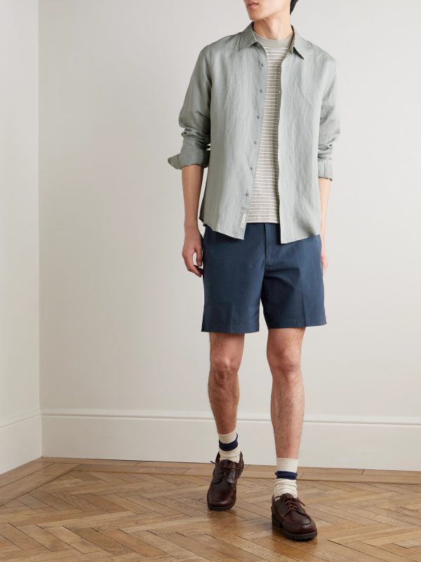 Air Spread-Collar Linen and Lyocell-Blend Shirt - OU Air Spread-Collar Linen and Lyocell-Blend Shirt - OU