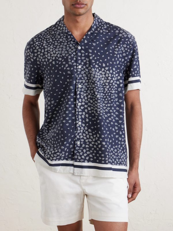 Camp-Collar Paisley-Print TENCEL™ Lyocell Shirt - FR Camp-Collar Paisley-Print TENCEL™ Lyocell Shirt - FR