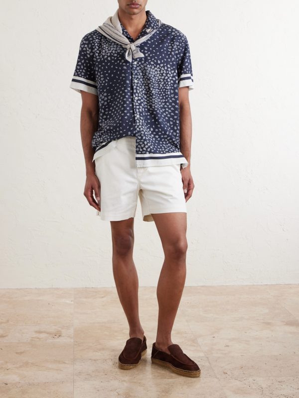 Camp-Collar Paisley-Print TENCEL™ Lyocell Shirt - OU Camp-Collar Paisley-Print TENCEL™ Lyocell Shirt - OU