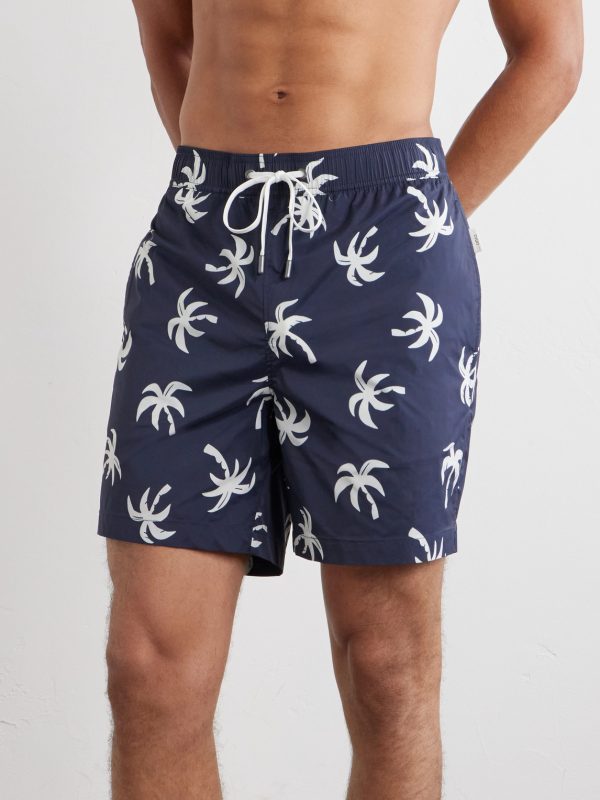 Charles Straight-Leg Mid-Lenght Printed Swim Shorts - OU