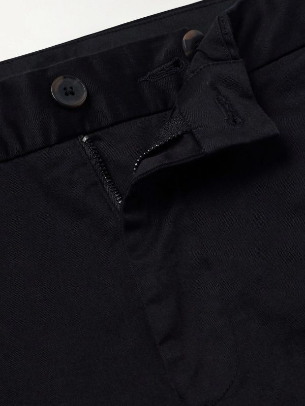 Straight-Leg Cotton-Blend Trousers - E1 Straight-Leg Cotton-Blend Trousers - E1