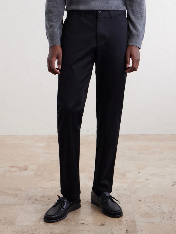 Straight-Leg Cotton-Blend Trousers - FR Straight-Leg Cotton-Blend Trousers - FR