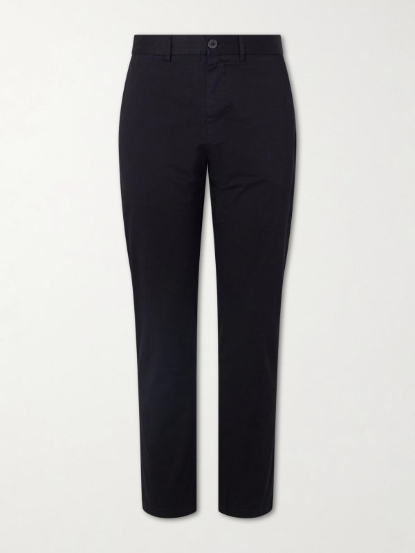 Straight-Leg Cotton-Blend Trousers Straight-Leg Cotton-Blend Trousers