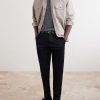 Straight-Leg Cotton-Blend Trousers - OU Straight-Leg Cotton-Blend Trousers - OU