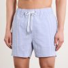 Charles Straight-Fit Mid-Length Striped Seersucker Swim Shorts - OU