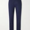Straight-Leg Linen-Blend Trousers