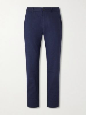 Straight-Leg Linen-Blend Trousers Straight-Leg Linen-Blend Trousers