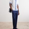 Straight-Leg Linen-Blend Trousers - OU