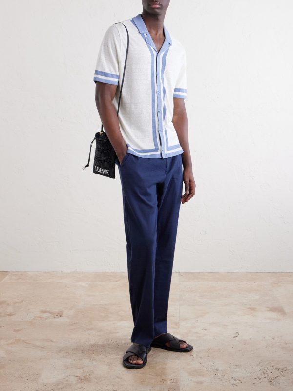 Straight-Leg Linen-Blend Trousers - OU