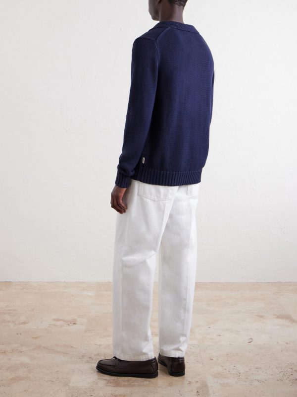 Cotton Polo Sweater - BK Cotton Polo Sweater - BK