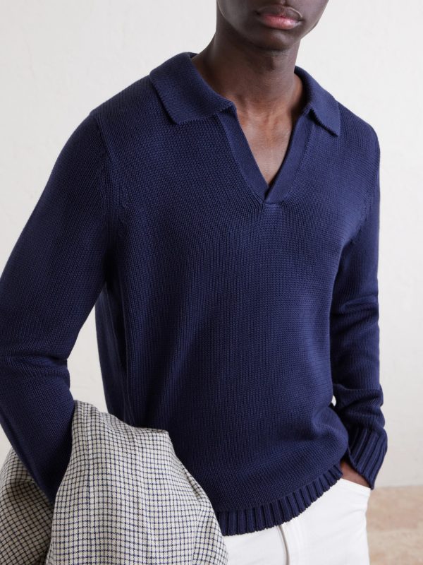 Cotton Polo Sweater - CU Cotton Polo Sweater - CU