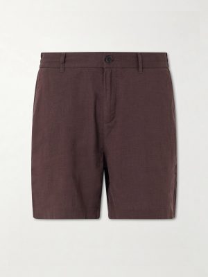 Straight-Leg Linen-Blend Shorts Straight-Leg Linen-Blend Shorts