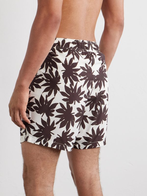 Charles Straight-Leg Printed Swim Shorts - BK