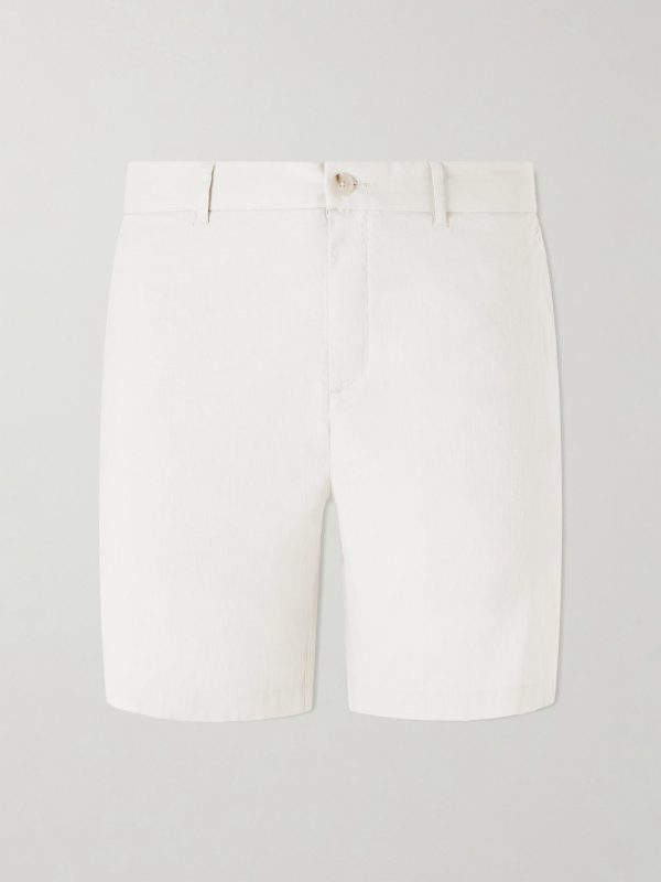 Straight-Leg Linen-Blend Shorts Straight-Leg Linen-Blend Shorts