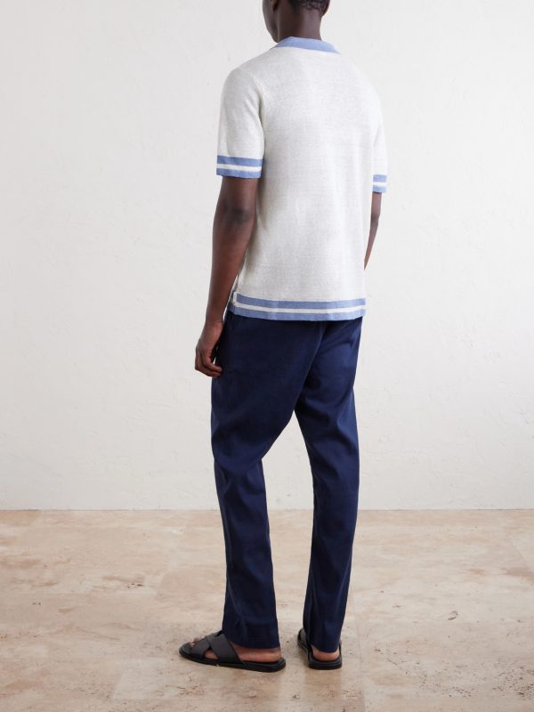 Camp-Collar Linen Shirt - BK Camp-Collar Linen Shirt - BK