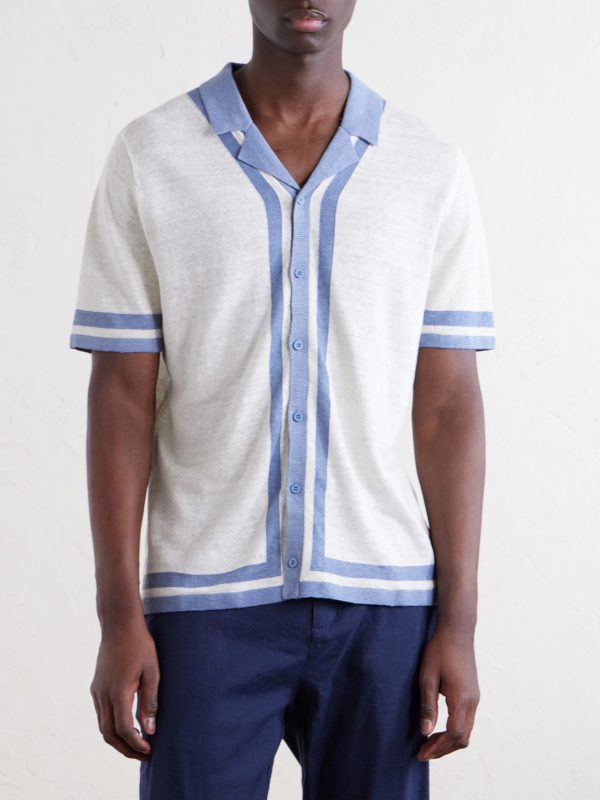 Camp-Collar Linen Shirt - FR Camp-Collar Linen Shirt - FR