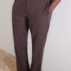 Straight-Leg Linen-Blend Trousers - CU