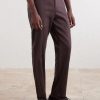 Straight-Leg Linen-Blend Trousers - FR