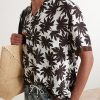 Camp-Collar Printed Satin Shirt - CU Camp-Collar Printed Satin Shirt - CU