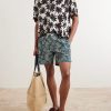 Camp-Collar Printed Satin Shirt - OU Camp-Collar Printed Satin Shirt - OU