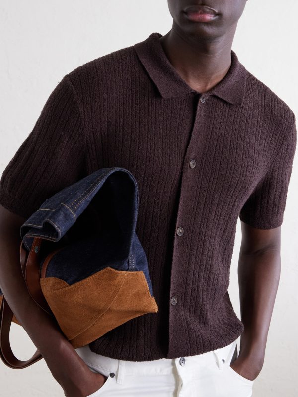 Ribbed-Knit Cotton-Blend Boucle Shirt - CU