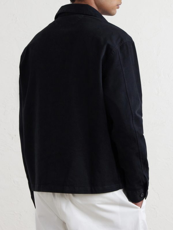 Cotton-Blend Twill Chore Jacket - BK