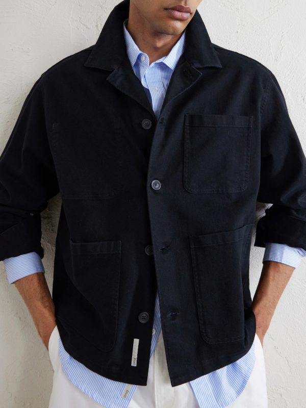 Cotton-Blend Twill Chore Jacket - CU