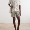 Camp-Collar Linen, Silk and Cotton-Blend Shirt - OU