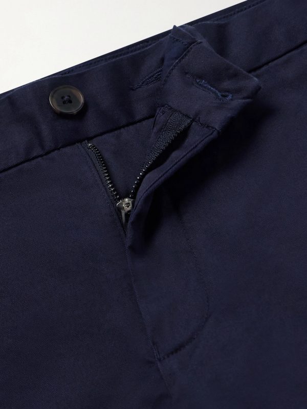 Straight-Leg Cotton-Blend Shorts - E1 Straight-Leg Cotton-Blend Shorts - E1