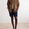Straight-Leg Cotton-Blend Shorts - OU Straight-Leg Cotton-Blend Shorts - OU