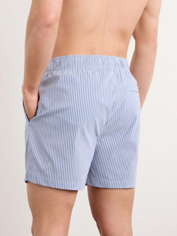 Charles Straight-Fit Mid-Length Striped Seersucker Swim Shorts - BK Charles Straight-Fit Mid-Length Striped Seersucker Swim Shorts - BK