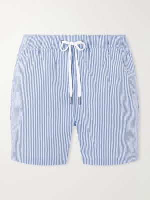 Charles Straight-Fit Mid-Length Striped Seersucker Swim Shorts Charles Straight-Fit Mid-Length Striped Seersucker Swim Shorts