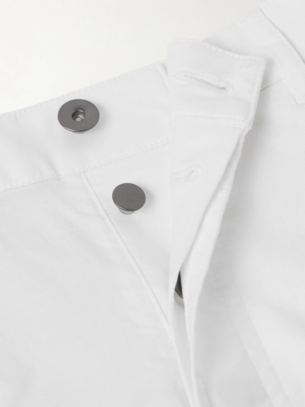 Straight-Leg Cotton-Blend Trousers - E1 Straight-Leg Cotton-Blend Trousers - E1