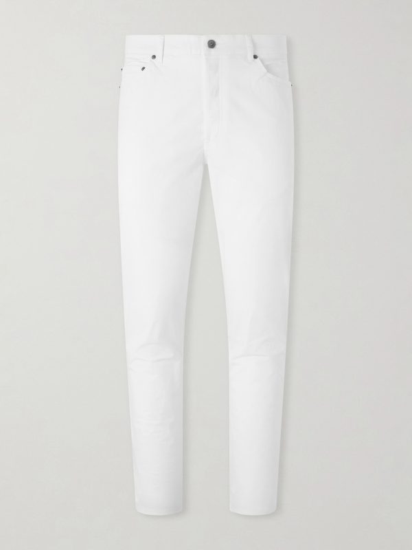 Straight-Leg Cotton-Blend Trousers Straight-Leg Cotton-Blend Trousers