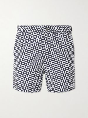 Printed Mid-Length Wide-Leg Swim Shorts Printed Mid-Length Wide-Leg Swim Shorts