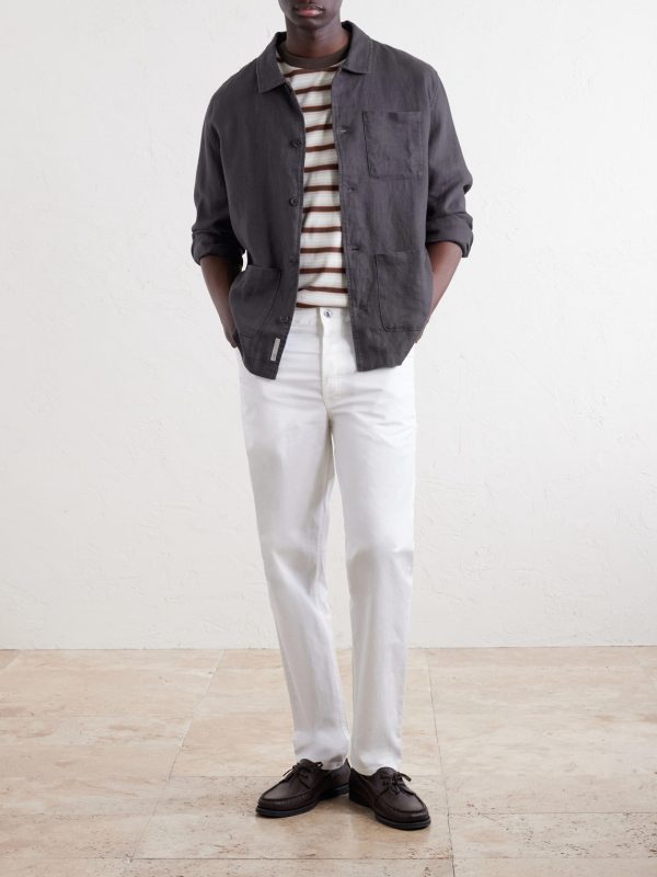 Herringbone Linen Overshirt - OU Herringbone Linen Overshirt - OU