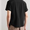 Vacation Camp-Collar Silk-Crepe Shirt - BK Vacation Camp-Collar Silk-Crepe Shirt - BK