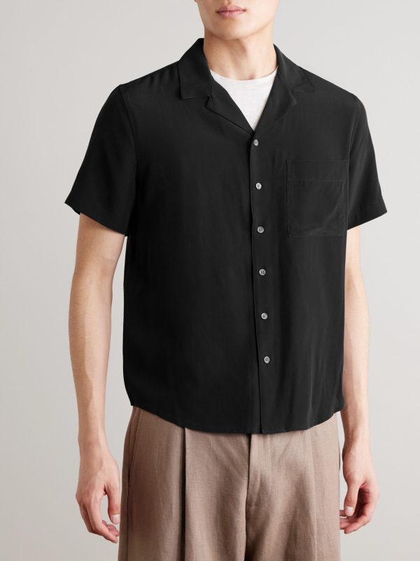 Vacation Camp-Collar Silk-Crepe Shirt - FR Vacation Camp-Collar Silk-Crepe Shirt - FR