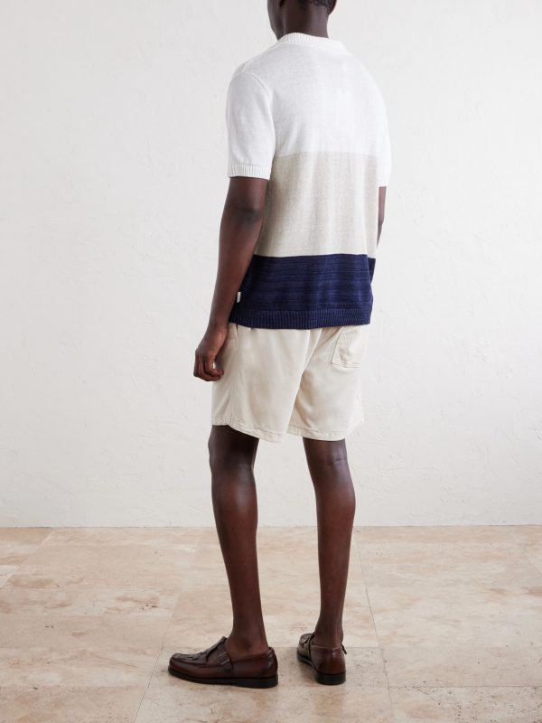 Linen, Silk and Cotton-Blend Polo Shirt - BK