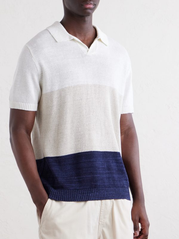 Linen, Silk and Cotton-Blend Polo Shirt - FR