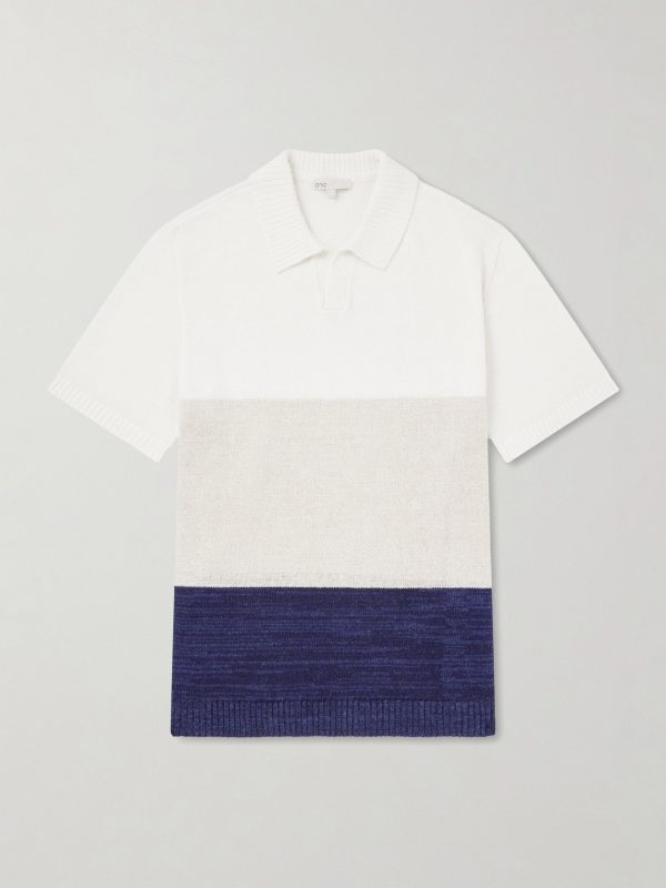 Linen, Silk and Cotton-Blend Polo Shirt