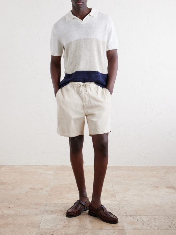 Linen, Silk and Cotton-Blend Polo Shirt - OU