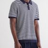 Striped Textured-Cotton Polo Shirt - FR Striped Textured-Cotton Polo Shirt - FR