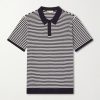 Striped Textured-Cotton Polo Shirt Striped Textured-Cotton Polo Shirt