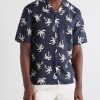 Camp-Collar Printed Linen and Lyocell-Blend Shirt - FR Camp-Collar Printed Linen and Lyocell-Blend Shirt - FR