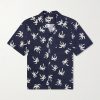 Camp-Collar Printed Linen and Lyocell-Blend Shirt Camp-Collar Printed Linen and Lyocell-Blend Shirt