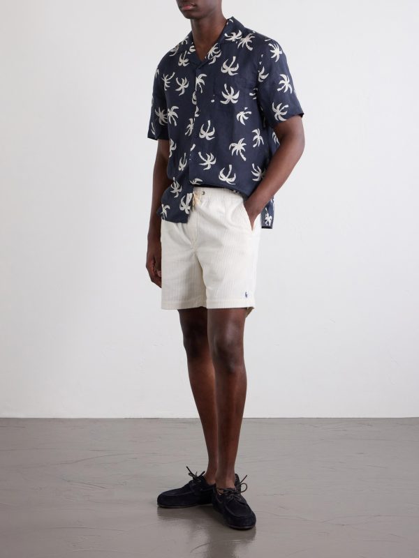 Camp-Collar Printed Linen and Lyocell-Blend Shirt - OU Camp-Collar Printed Linen and Lyocell-Blend Shirt - OU