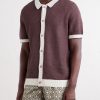 Crocheted Linen Shirt - FR Crocheted Linen Shirt - FR